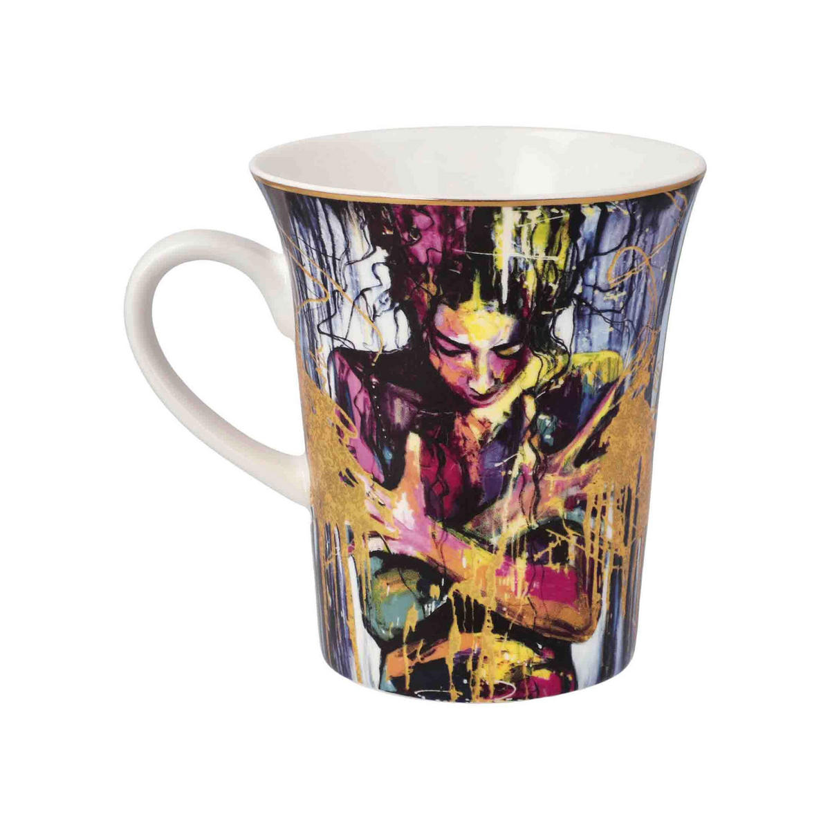 KÜNSTLERTASSE Lana Frey Liberation, Fine Bone China, Bunt, 400 ml - Multicolor, Keramik (0.4L) - Goebel
