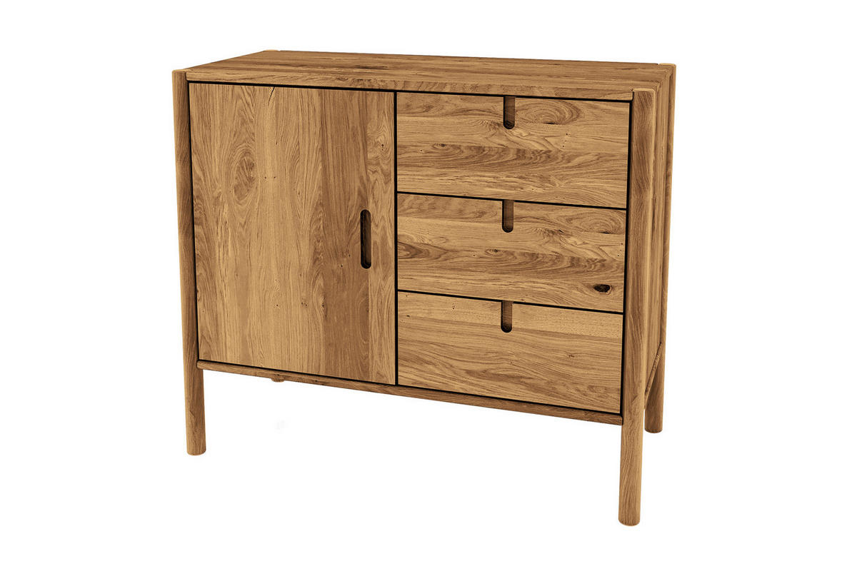 KOMMODE INA Wildeiche - Alteiche, Holz (97/84/46cm) - byoak