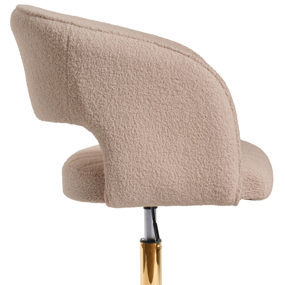 KANCELÁŘSKÁ ŽIDLE Bouclé Béžová Katonah - béžová, textil (57/78/57cm) - Beliani
