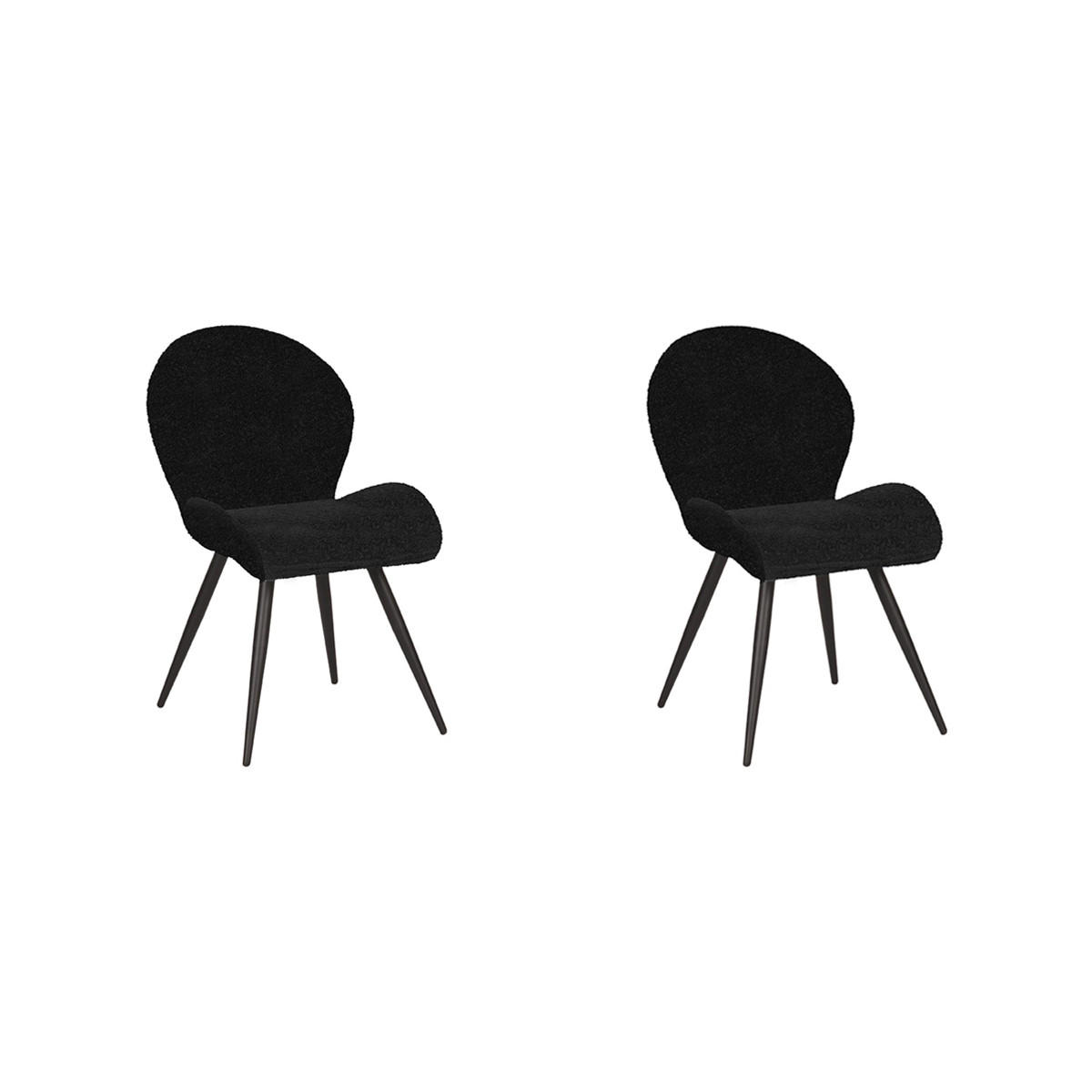ESSZIMMERSTUHL Sky Black 51/64/87 cm 2er-Set - Schwarz, Kunststoff (64/87/51cm) - LABEL51