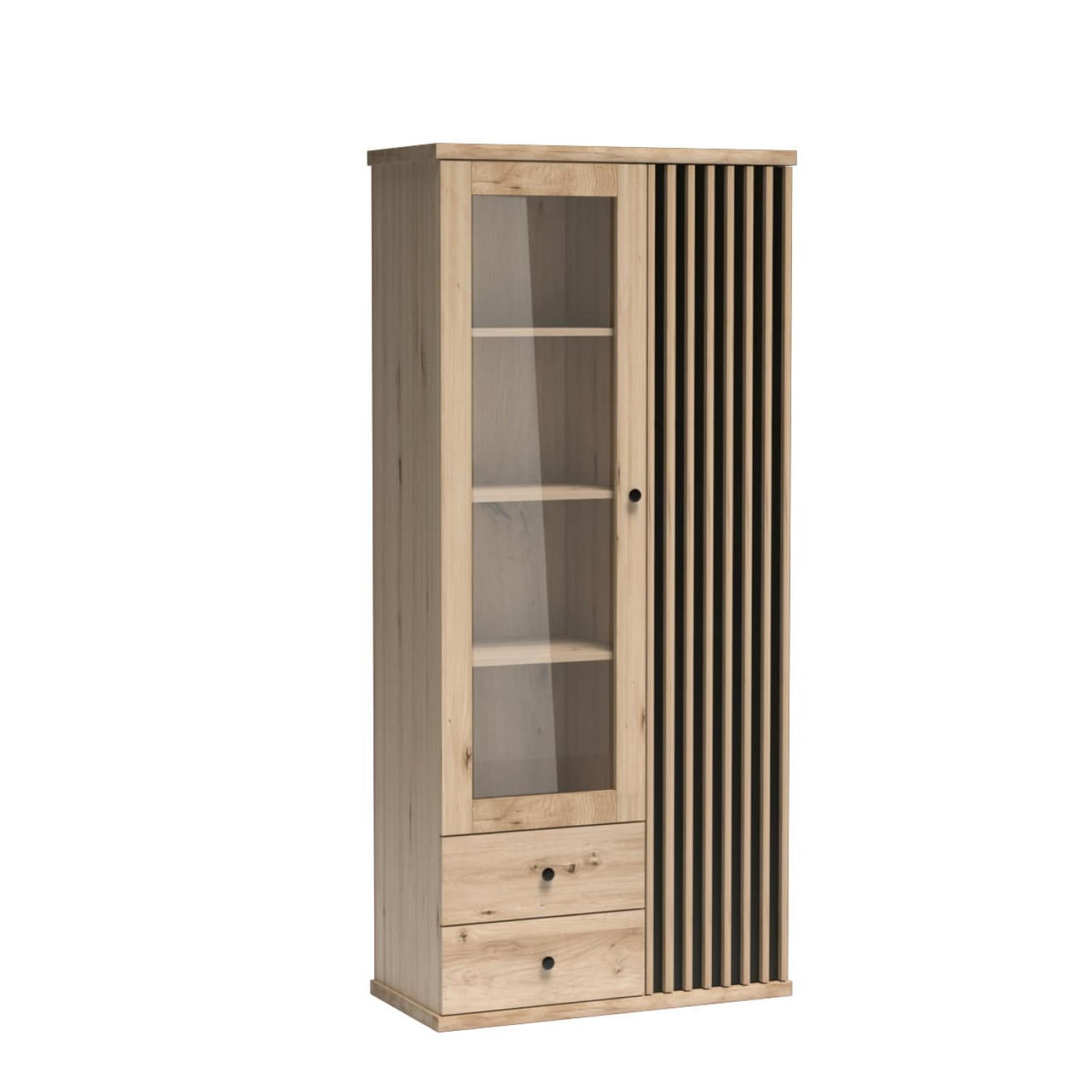 VITRINE Cali C-2 86,4 x 191 x 40,6 cm Eiche Artisan - Eiche Artisan, Holzwerkstoff (86.4/191/40.6cm) - Koseto