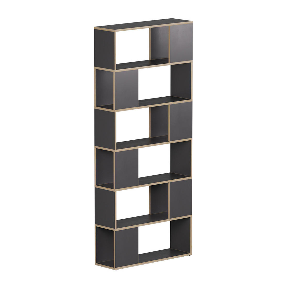 RAUMTEILER Eneos Anthrazit/Eiche 80 x 186 cm - Eichefarben/Anthrazit, Holzwerkstoff (80/186/24cm) - Vicco