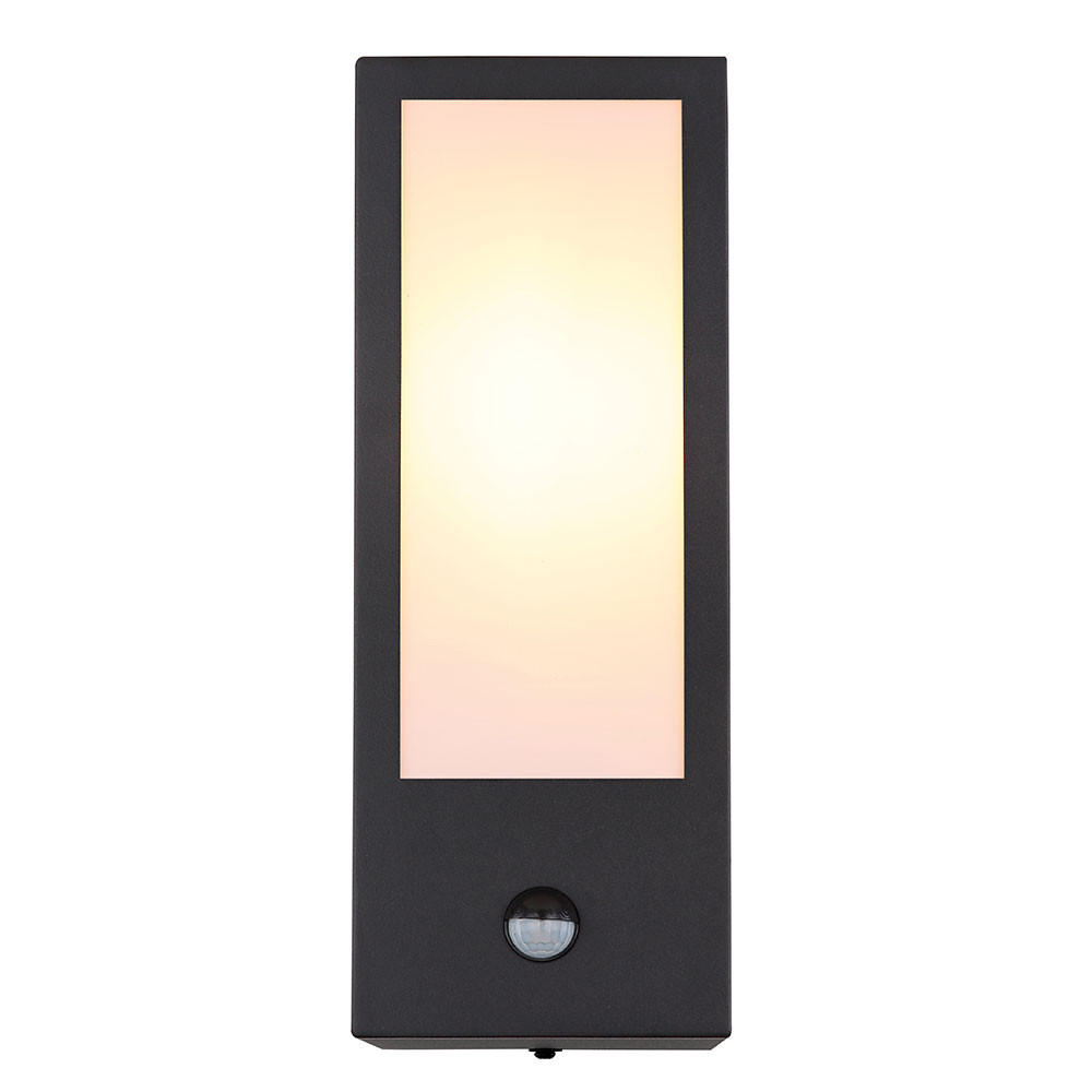 LED AUSSEN-WANDLEUCHTE GUNDULA Schwarz Opal - Schwarz, Metall (12/32/15.4cm) - Globo Lighting