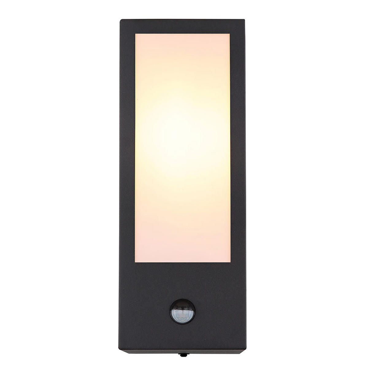 LED AUSSEN-WANDLEUCHTE GUNDULA Schwarz Opal - Schwarz, Metall (12/32/15.4cm) - Globo Lighting