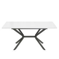 ESSTISCH 120/160 cm Weiß aus MDF mit Ausziehfunktion - Weiß, Holzwerkstoff (160/75/80cm) - OKMYHOME