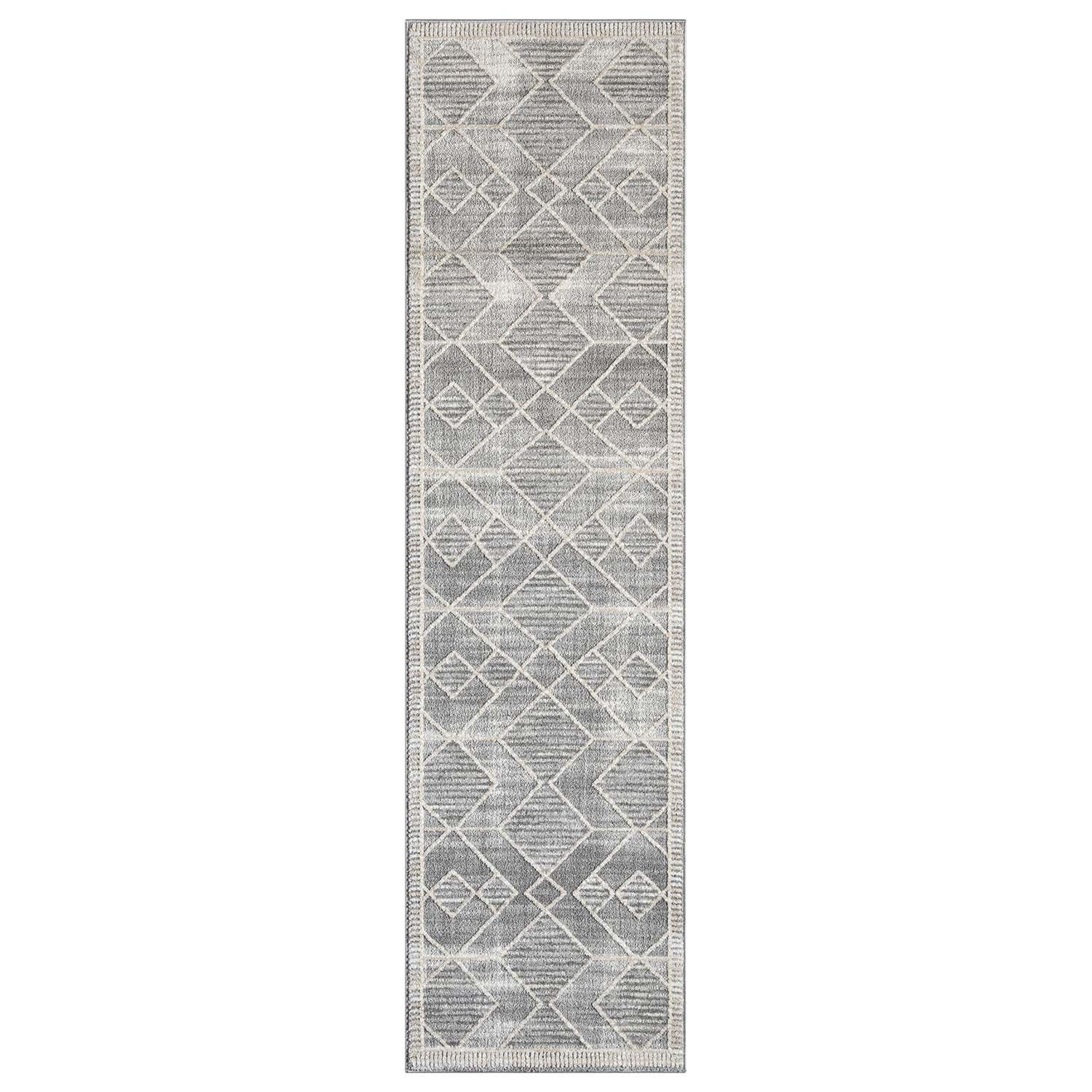 KURZFLOR-TEPPICH Flair 178 Grau 80x300 cm - Grau, Textil (80/300cm) - carpet city