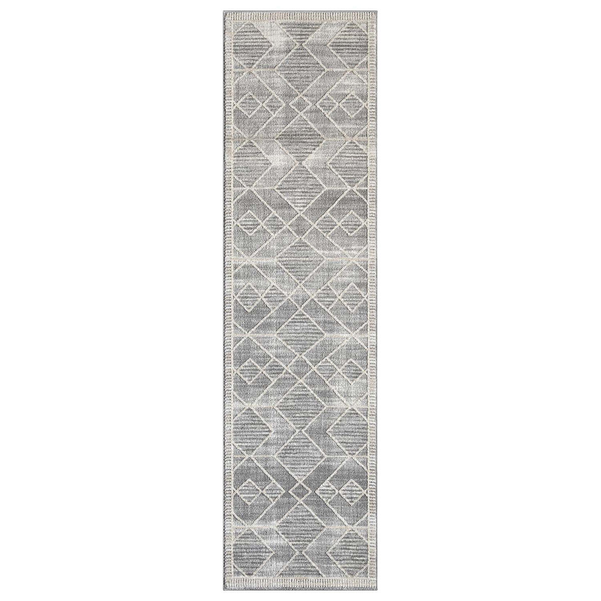 KURZFLOR-TEPPICH Flair 178 Grau 80x300 cm - Grau, Textil (80/300cm) - carpet city