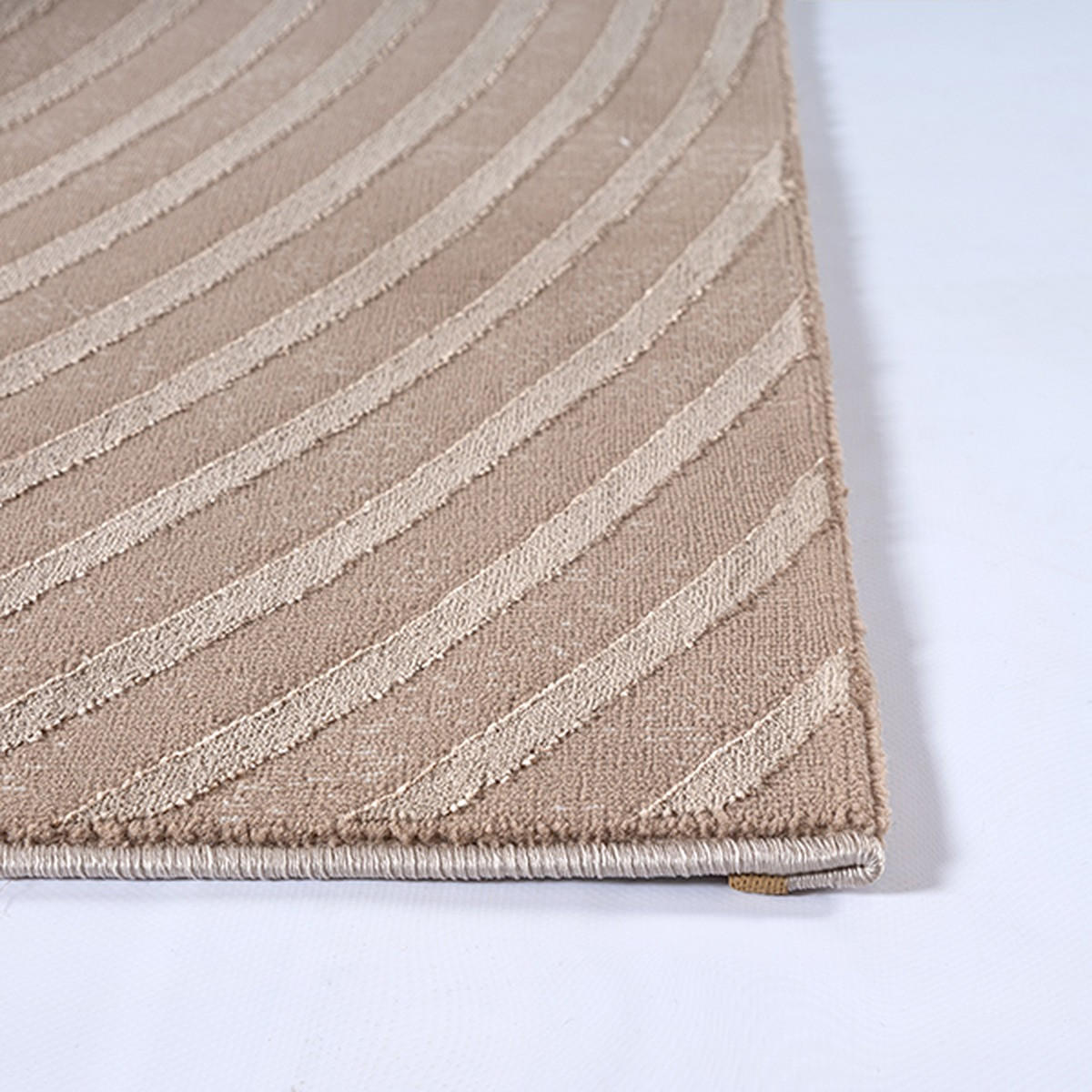 KURZFLORTEPPICH Geometrisch ERESMA Polyester Beige 140 x 200 cm - Beige, Textil (140/200cm) - KADIMA DESIGN