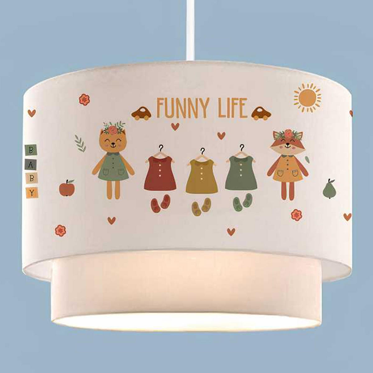 HÄNGELEUCHTE Lurgan - Weiß, Textil (30/30/70cm) - lux.pro