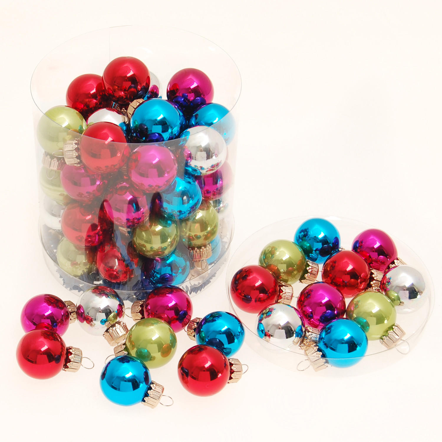 CHRISTBAUMKUGELN Mini Mehrfarbig 3cm (Glas / 45 Stk.) - Multicolor, Glas (2/2/2cm) - Krebs Glas Lauscha