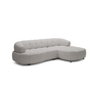 ECKSOFA Wesper S – Eckcouch mit Elektrischer Sitzverstellung, L-förmig, Freistehend, Relaxfunktion, 183x284x79 cm – Rechte, Hellgrau - Hellgrau, Holz/Textil (284/113cm) - DomoHome