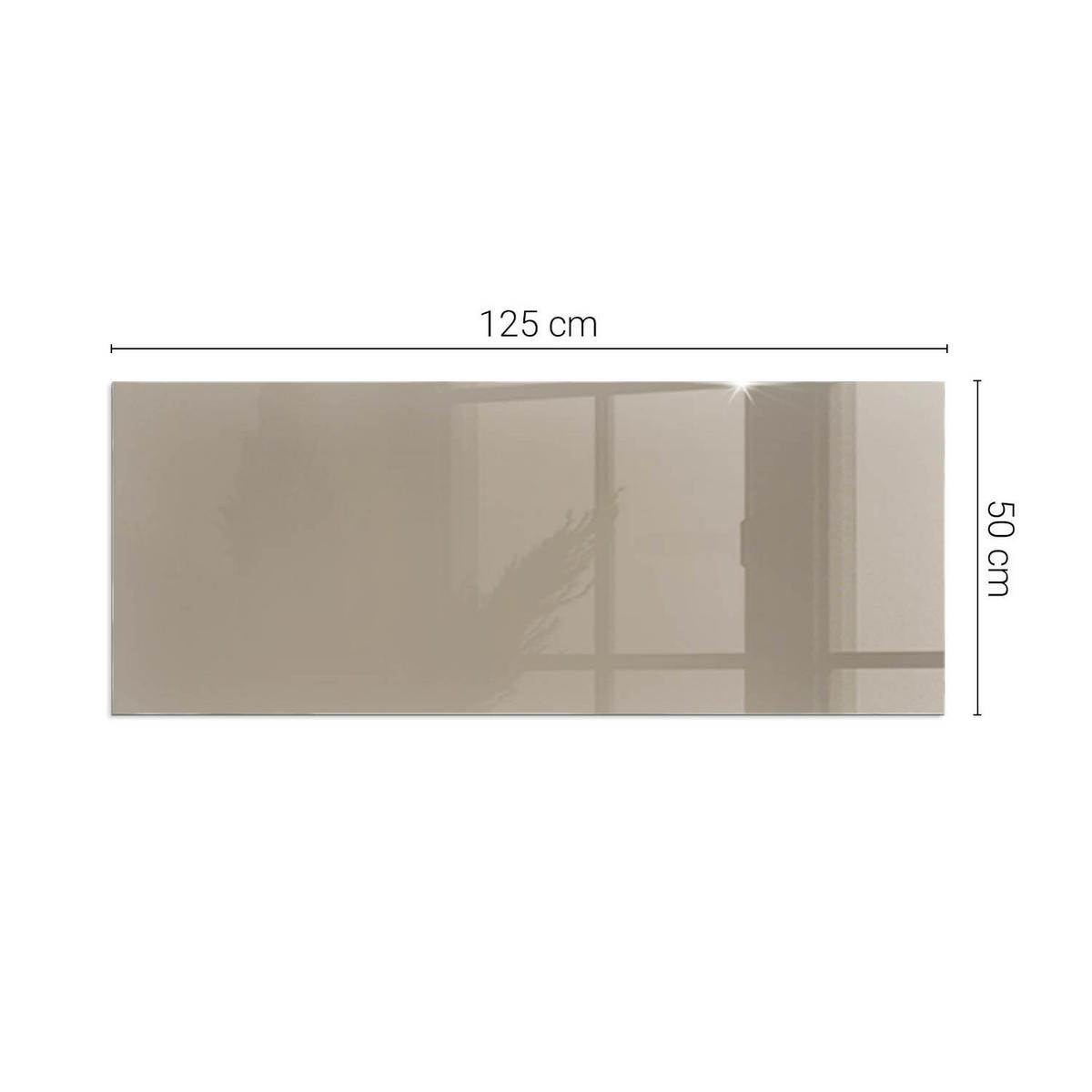 GLASPLATTE für Kamin 125x50 cm Braun - Braun, Glas (125/50/0.4cm) - ArtPrintCave