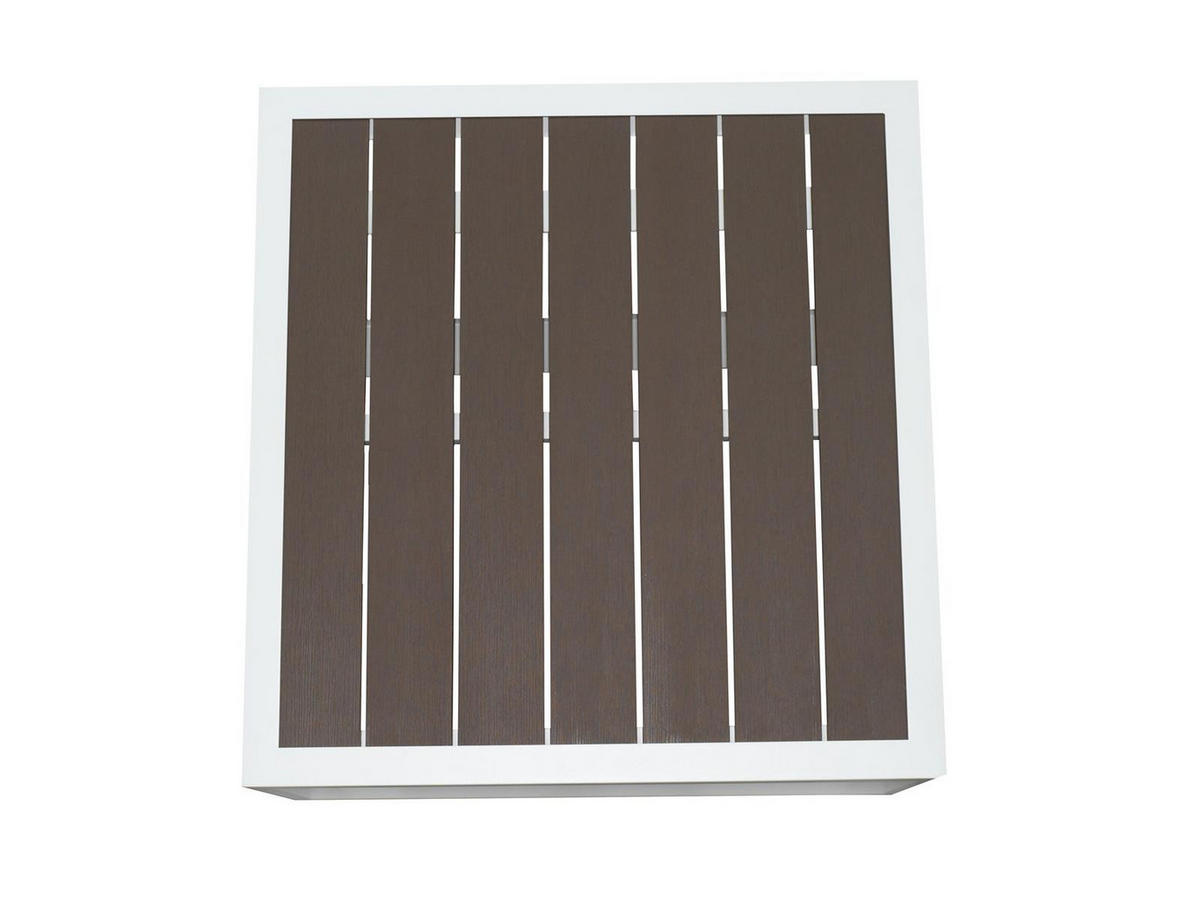 GARTEN-ECKLOUNGE Lusso Weiß Aluminium für 5 Personen - Weiß, Kunststoff - Green Spirit