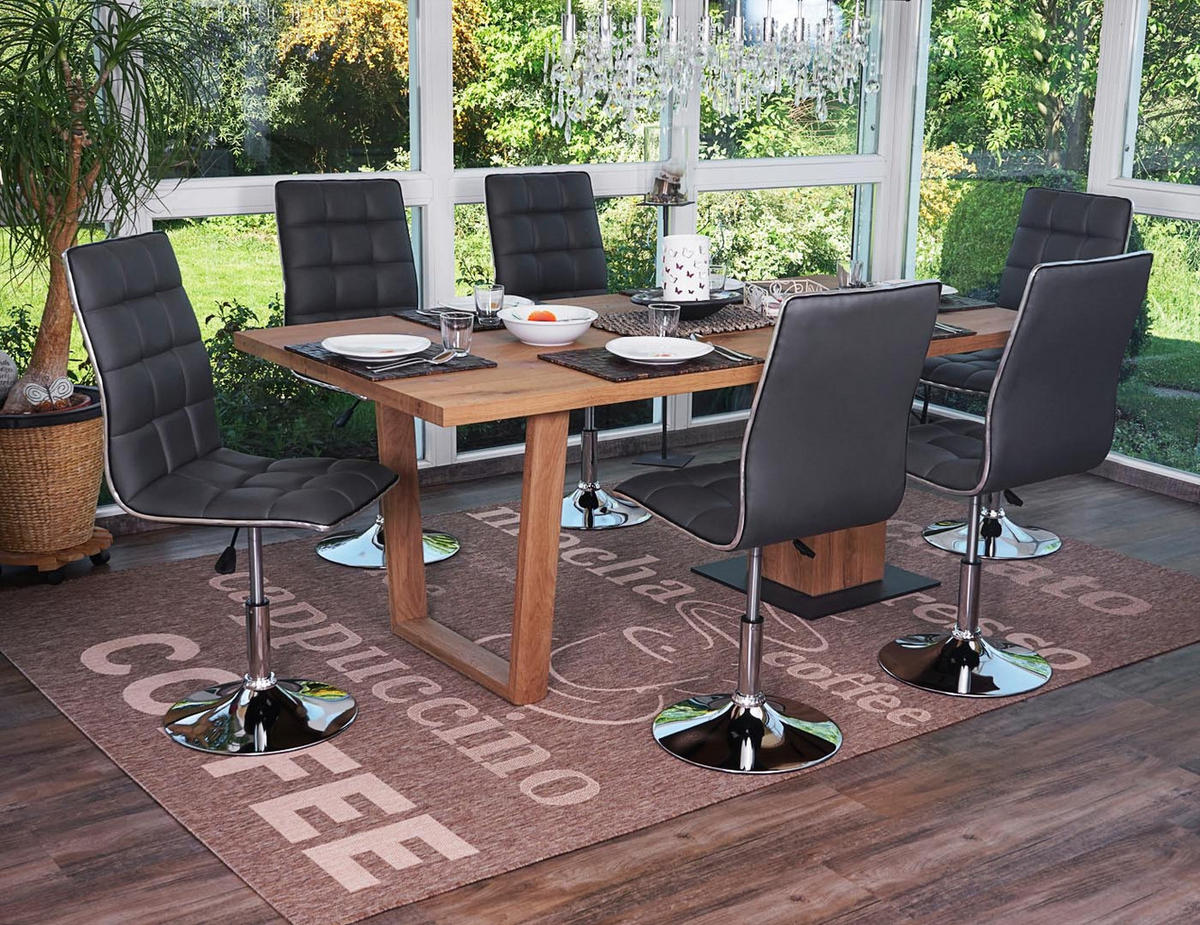 ESSZIMMERSTUHL Grau 6er-Set - Grau, Textil (43/103/54cm) - MCW