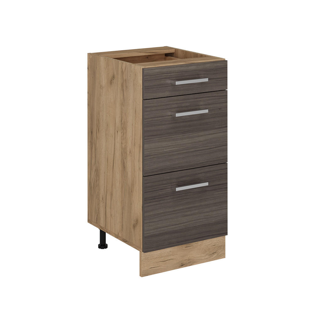 Vicco SPODNÍ SKŘÍŇKA KUCHYŇSKÉ LINKY R-Line Ušlechtilá šedá 40 cm se zásuvkami, bez pracovní desky
