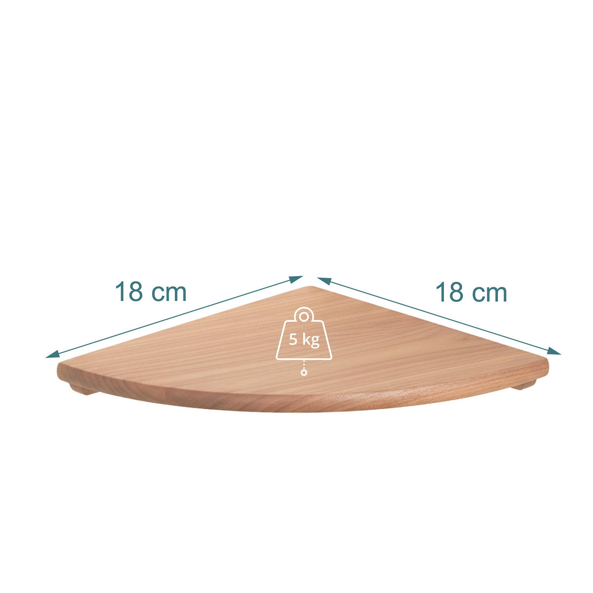 ROHOVÁ pol. - svetlohnedá, drevo (18/3/18cm) - Relaxdays