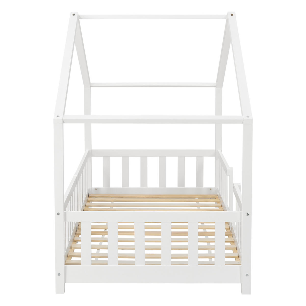 HAUSBETT Treviolo - Weiß, Holz (90/200cm) - [en.casa]