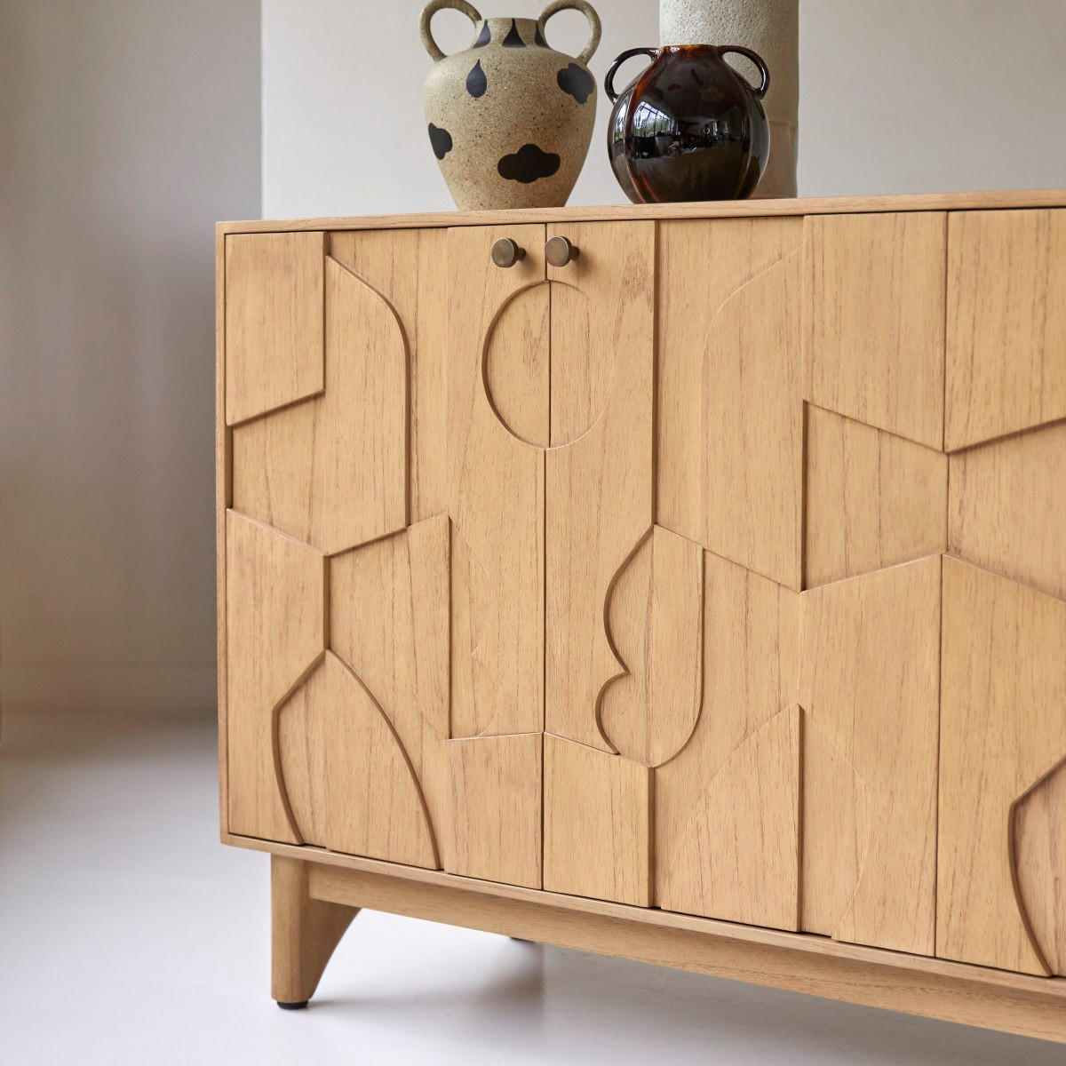 SIDEBOARD Otho Natur aus Helles Mindiholz - Naturfarben, Holz (162/78/43cm) - Tikamoon