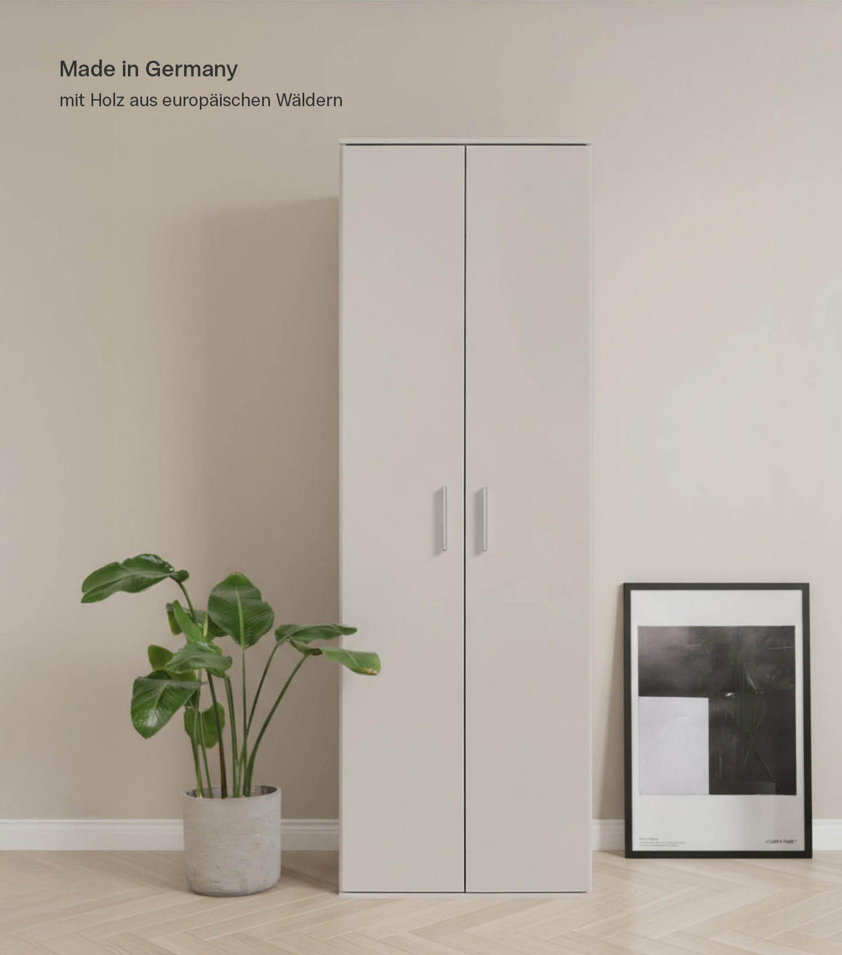 MEHRZWECKSCHRANK Der Lange - Beige, Holzwerkstoff (60/180/34cm) - Mokebo