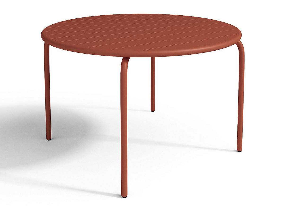 GARTENESSGRUPPE im Set - 4 -Sitzer - Stahl - terracotta - MIRMANDE - Braun, Metall - Vente-Unique