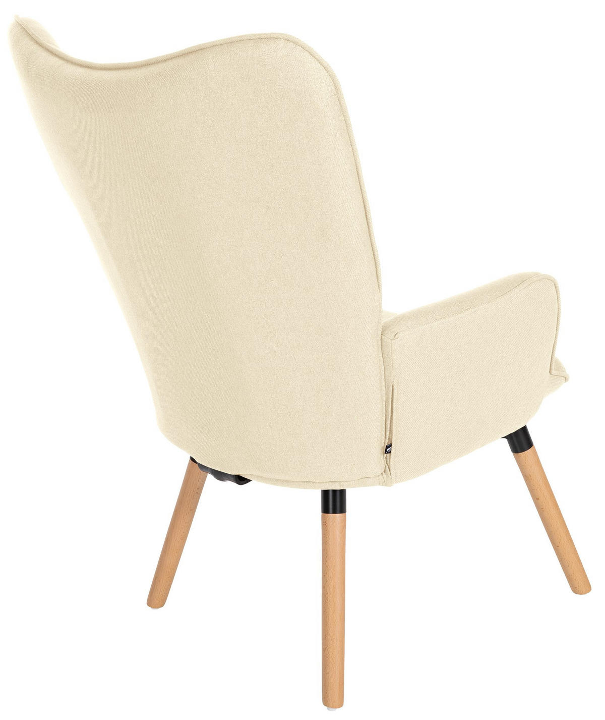 SESSEL Stoff creme - Eukalyptusholzfarben/Creme, Holz/Textil (68/101/73cm) - CLP
