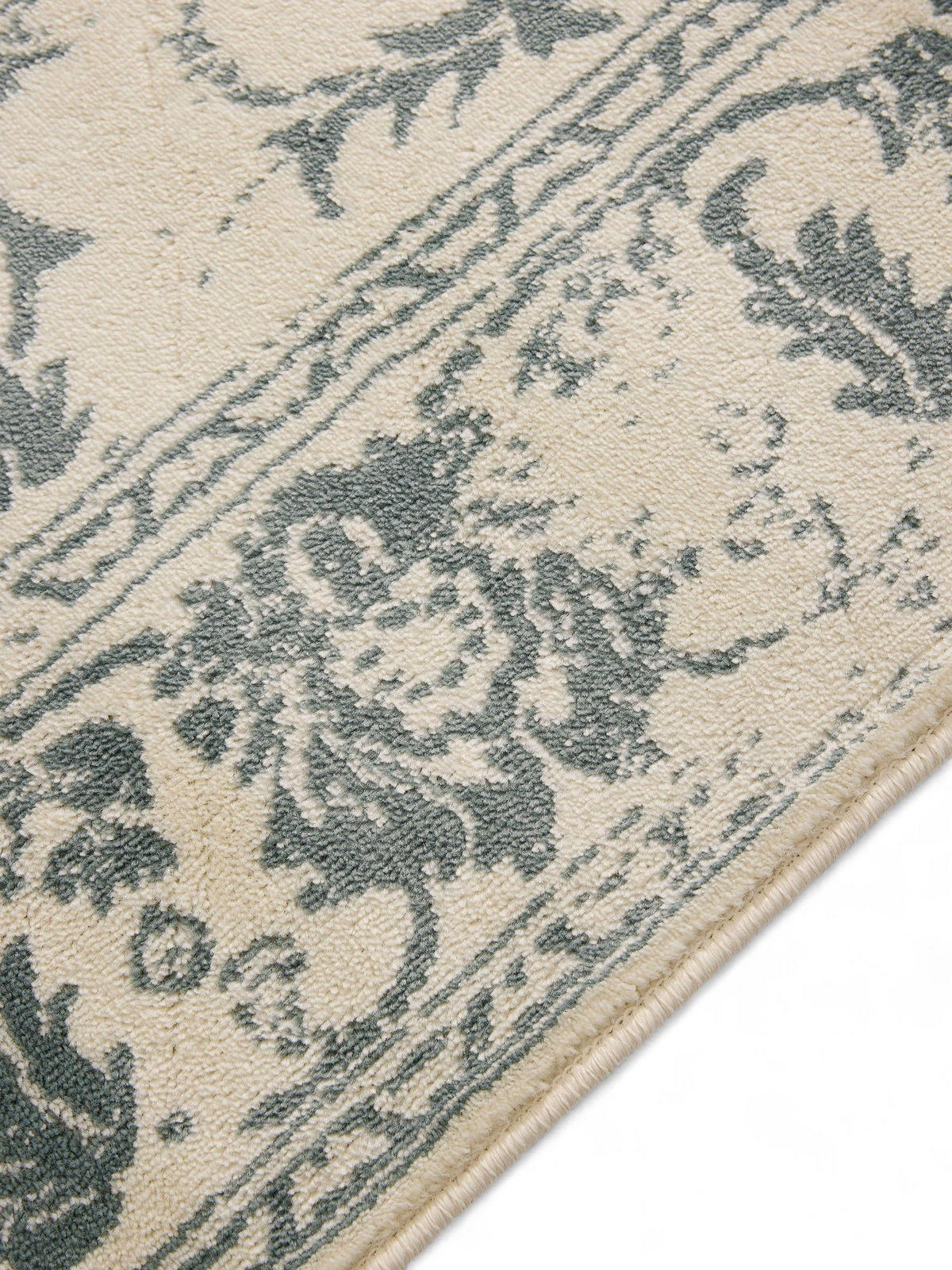 VINTAGE-TEPPICH Suki 120/170 cm - Creme/Mintgrün, Kunststoff (120/170cm) - benuta