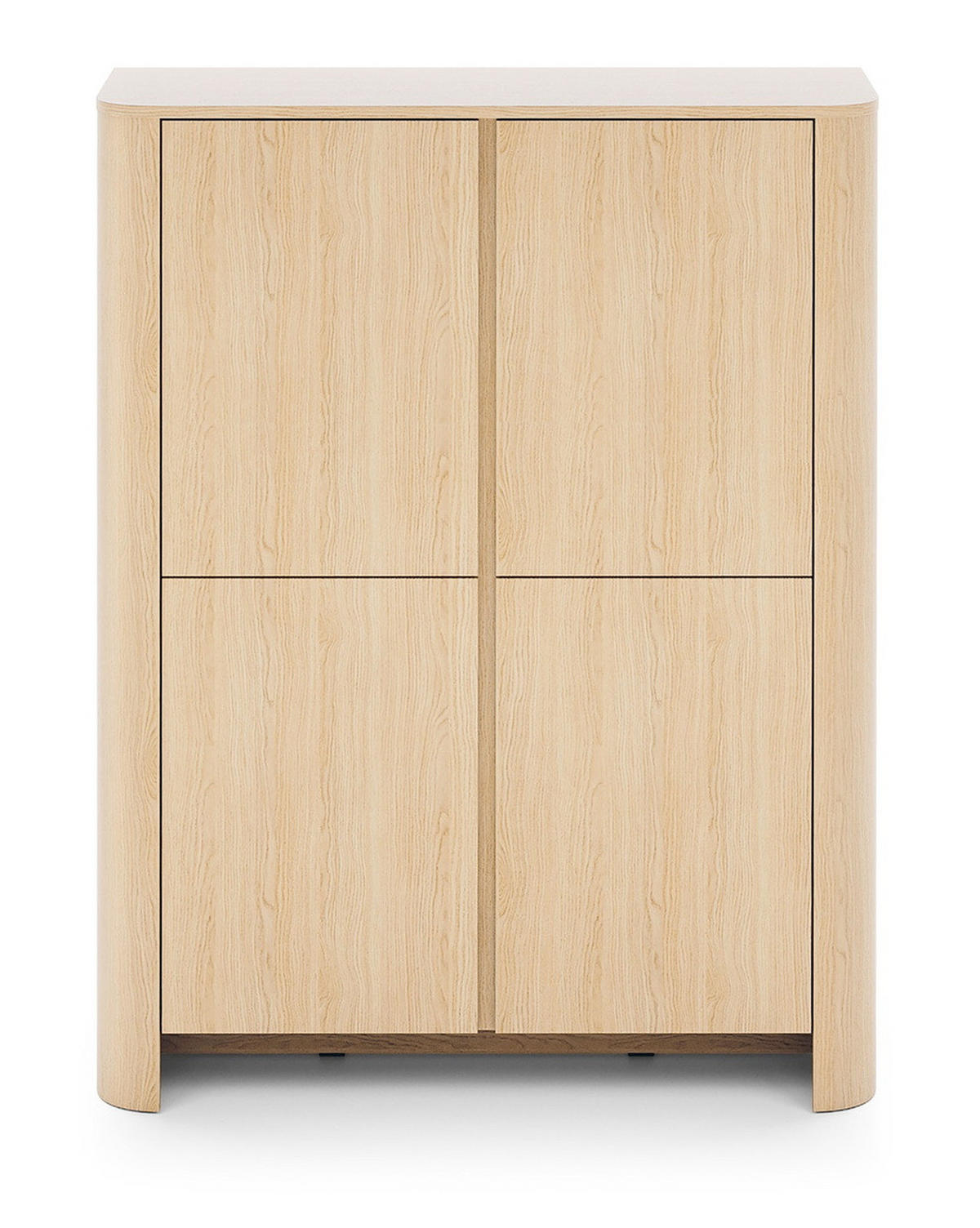 KOMMODE 103 cm mit 4 Türen Mezzano, Eiche Vicenza - Eichefarben, Holz (103/132/39cm) - Emporius