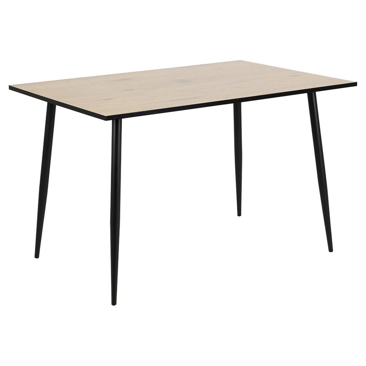 ESSGRUPPE, Wilma, Tisch Weiß, Stühle Dunkelgrau, Stoff, 120 x 80 x 75 cm, 5-teilig - Weiß, Textil/Metall (120/75/80cm) - ebuy24