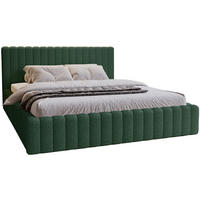 POLSTERBETT 160x200 Billo mit Bettkasten, Boucle Grün - Grün, Holz/Textil (160/200cm) - Emporius