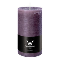 STUMPENKERZE Rustik Marble Style Mauve Lila 130 x Ø 68 mm, 1 Stück - Mauve, Paraffin (7/13cm) - Wiedemann Kerzen