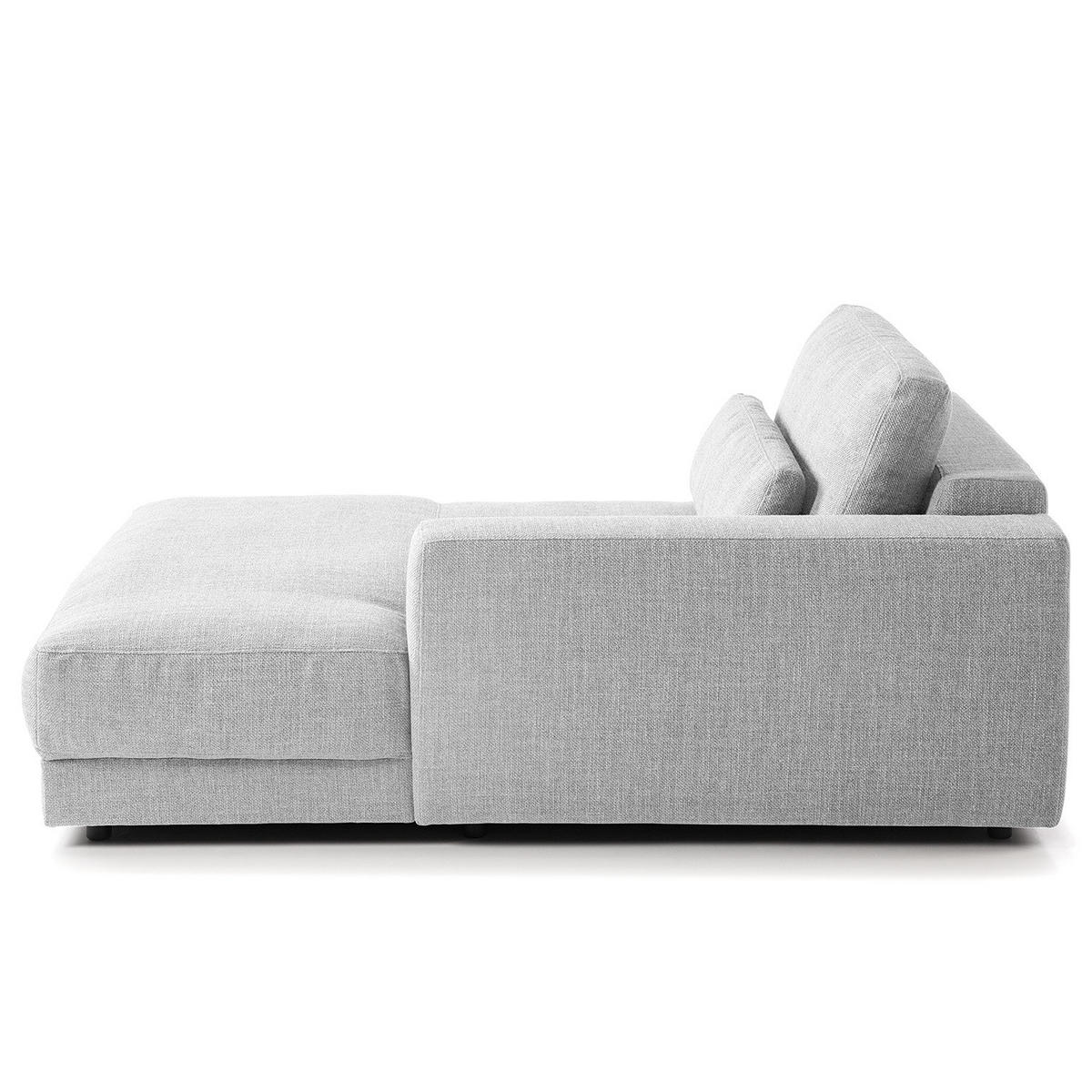 MODULLONGCHAIR - Hellgrau, Textil (126/80/182cm) - home24