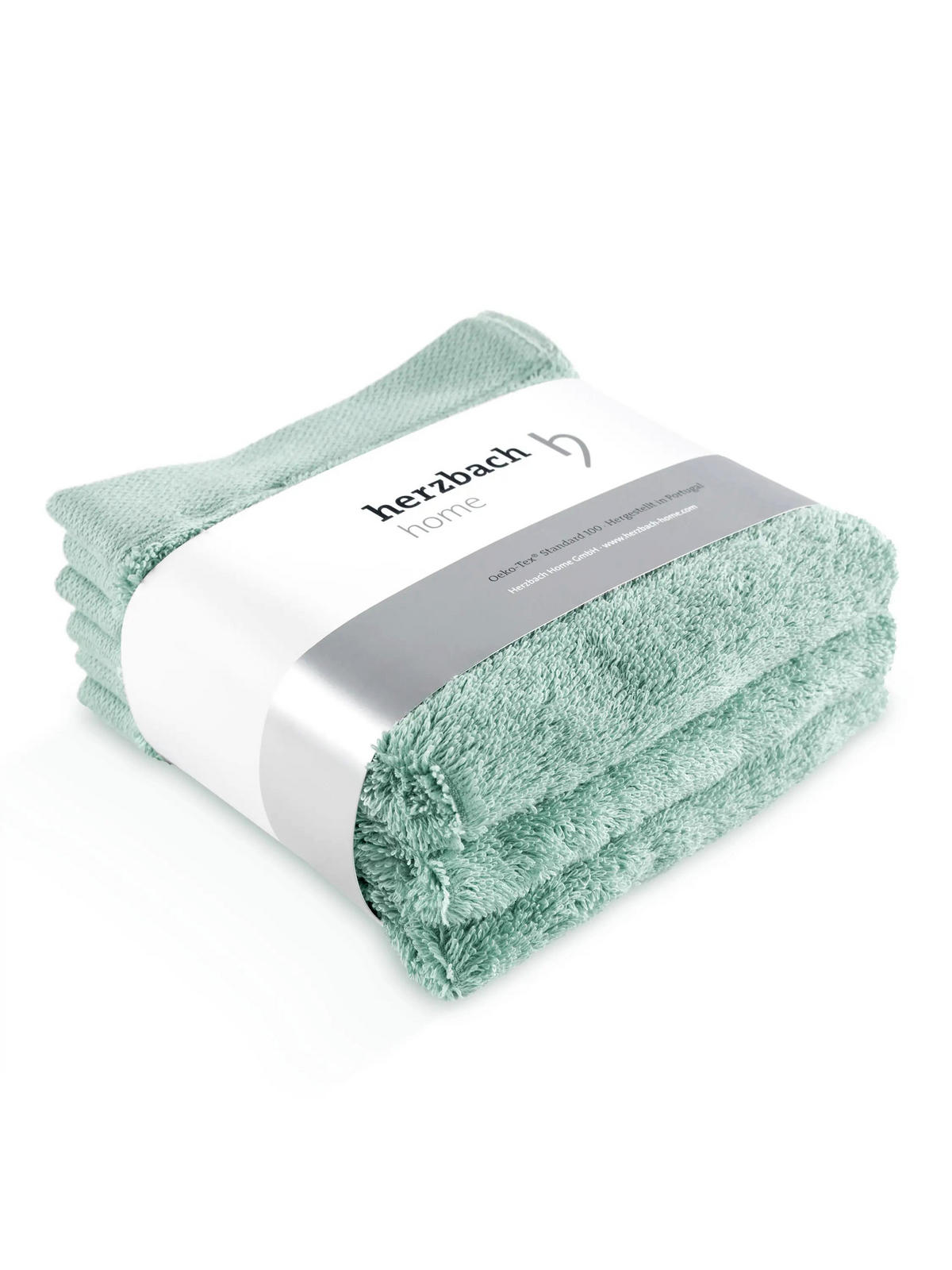 SEIFTUCH 3er Set Pura Mint - Mintgrün, Textil (30/30cm) - Herzbach Home