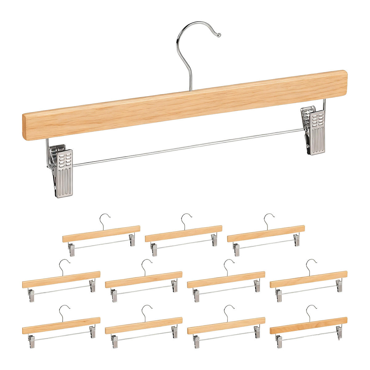 OBEŠALNIK za hlače - večbarvno, kovina/les (35.5/16/2.5cm) - Relaxdays