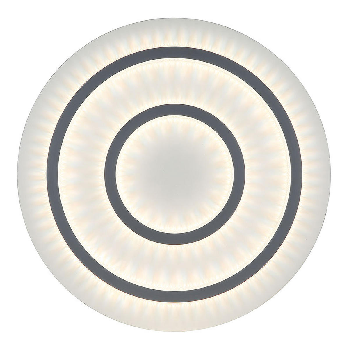 LED DECKENLEUCHTE Kristalle Weiß - Weiß, Metall (55/55/6cm) - Globo Lighting