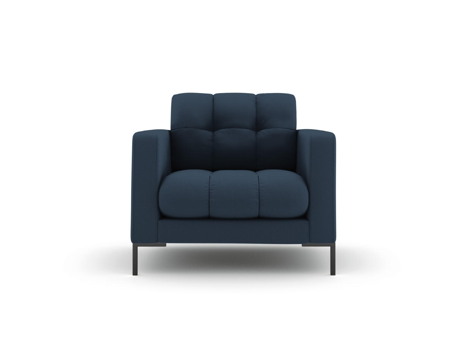 SESSEL Mamaia aus strukturiertem Stoff blau - Blau, Textil (92/75/87cm) - Micadoni