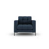 SESSEL Mamaia aus strukturiertem Stoff blau - Blau, Textil (92/75/87cm) - Micadoni
