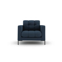 SESSEL Mamaia aus strukturiertem Stoff blau - Blau, Textil (92/75/87cm) - Micadoni