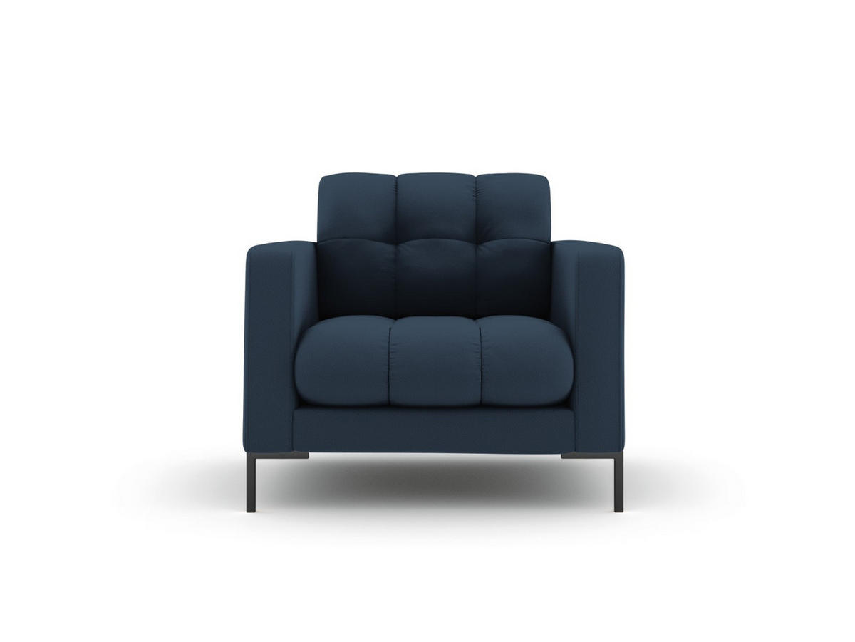 SESSEL Mamaia aus strukturiertem Stoff blau - Blau, Textil (92/75/87cm) - Micadoni
