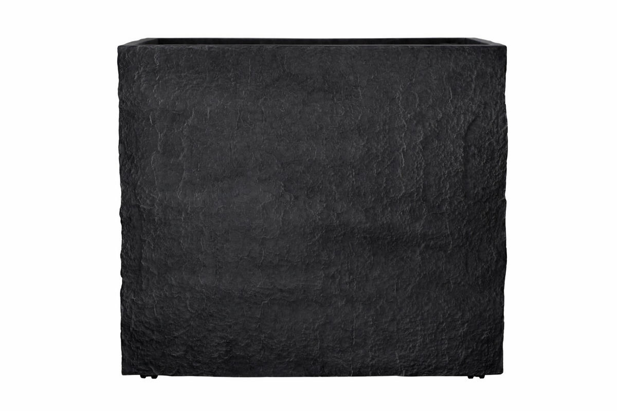 PFLANZKASTEN The Rock 33x83x73 cm, Steinoptik Anthrazit, Fiberstone - Anthrazit, Kunststoff (83/73/33cm) - dasmöbelwerk