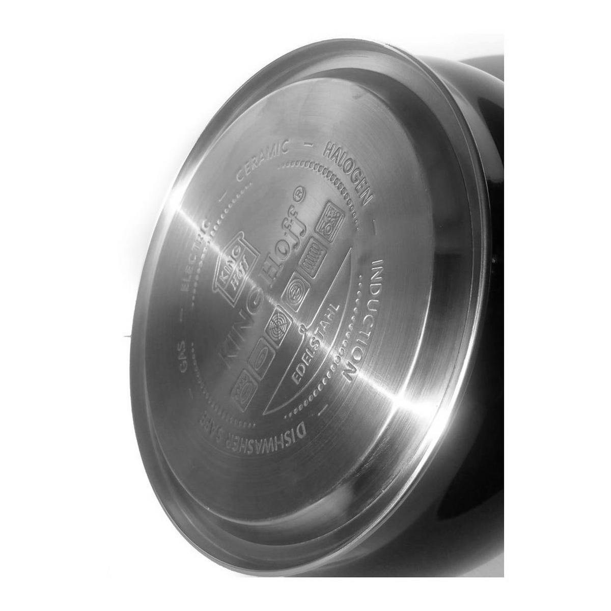 WASSERKESSEL Schwarz 25/27/30 cm KH1221 - Schwarz, Metall (25cm) - Kinghoff 