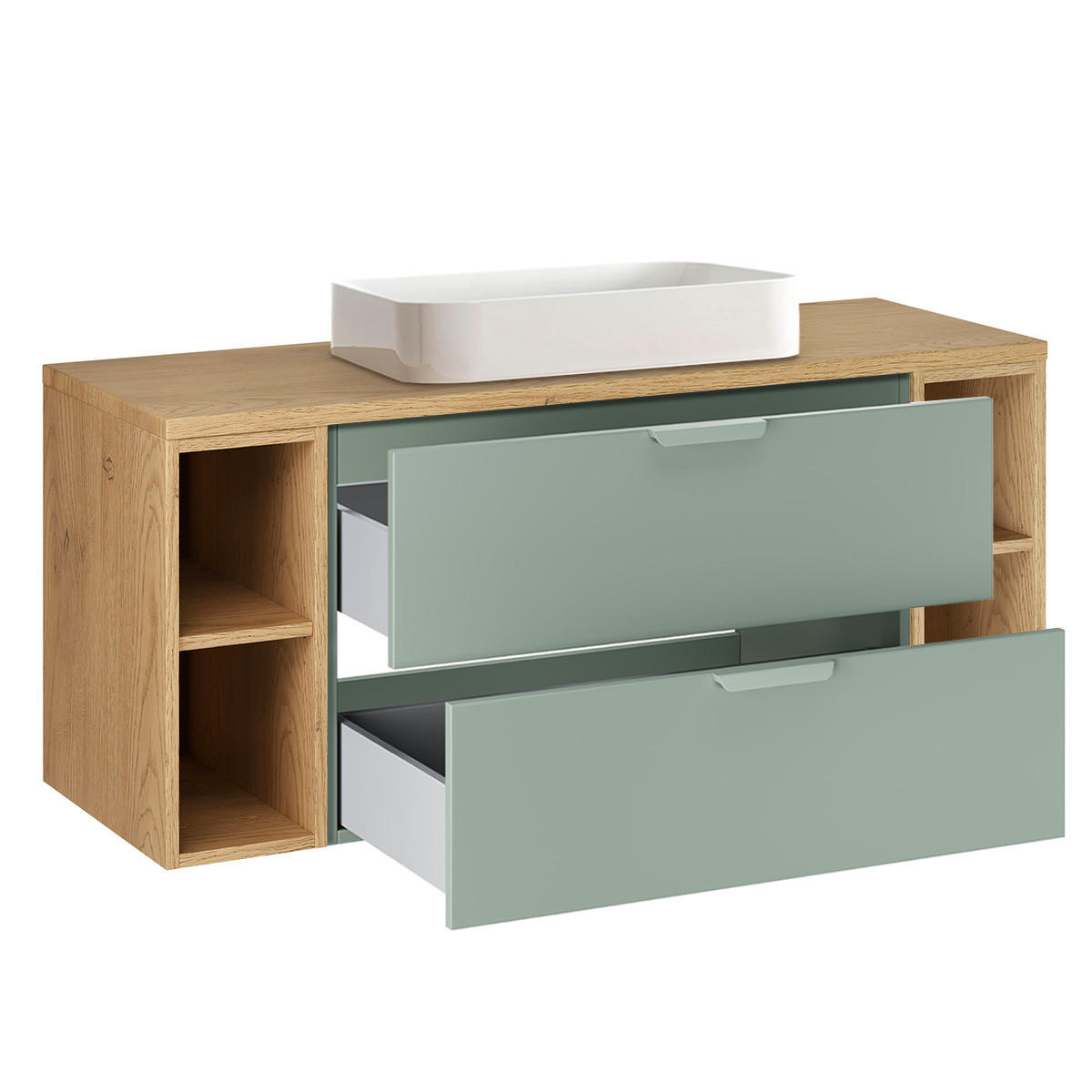 WASCHTISCH 120.6cm Oria Grün - Grün, Holzwerkstoff (120.6/50/46.5cm) - Petits-meubles