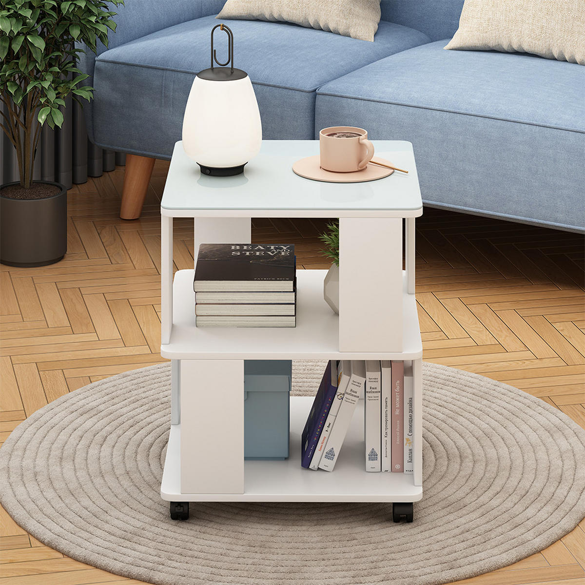 COUCHTISCH Velito Weiß 50 x 50 cm - Weiß, Holzwerkstoff (50/50/60.5cm) - Vicco