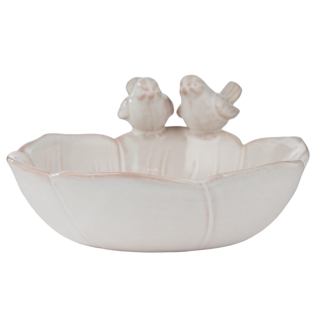 MINI VOGELTRÄNKE Birds Place - Weiß, Keramik (15/7/18cm) - Butlers