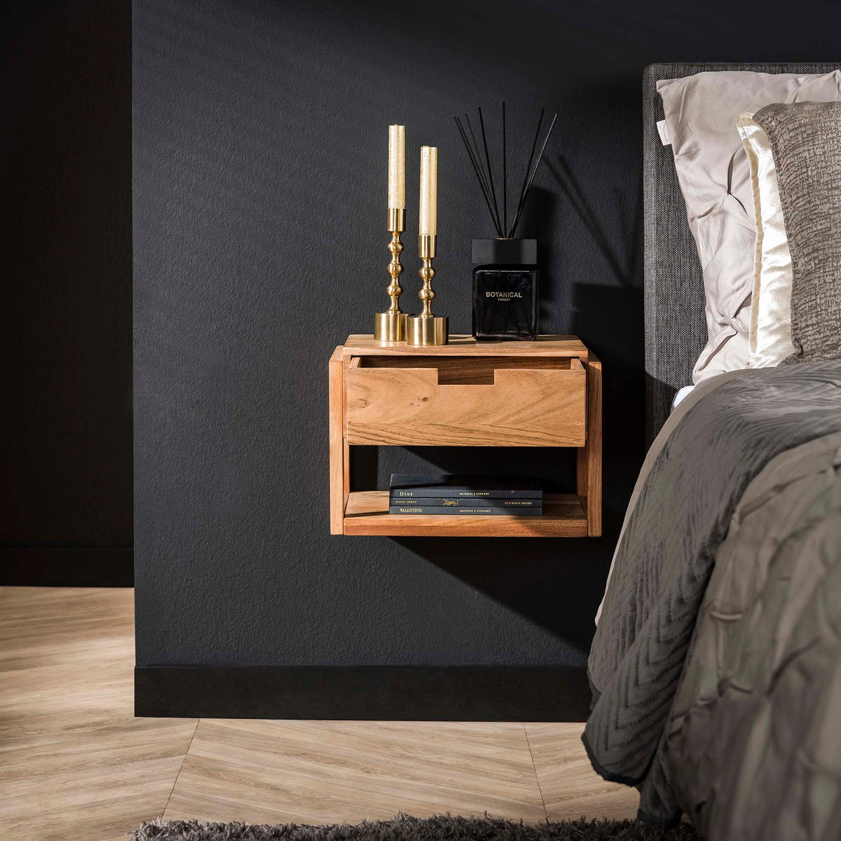 NACHTTISCH Zweve Braun 25/39/27 cm - Braun, Holz (39/27/25cm) - Hoyz Collection