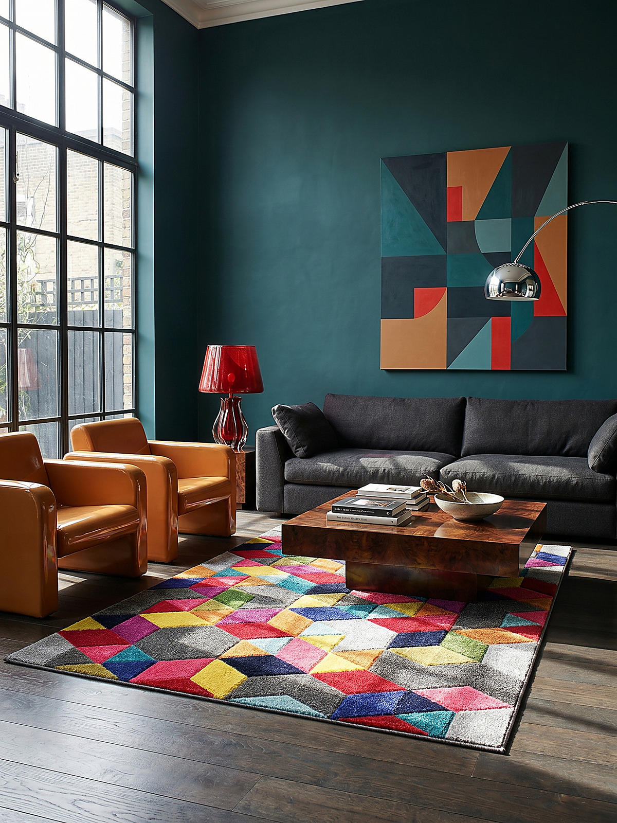 WEBTEPPICH MEON in Bunt, mit geometrischem Muster, 160 x 230 cm - Multicolor, Textil (230/160cm) - KADIMA DESIGN