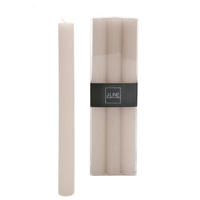 DUFTKERZE AURA - Grau - 9 Std. - 6er set - Perlmutt, Paraffin (4.5/24/7cm) - J-Line