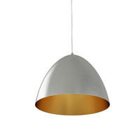 PENDELLEUCHTE MERYLYN 34 gebürstetes Aluminum/Goldlack 28 W - Goldfarben, Metall (30/30/120cm) - Rendl