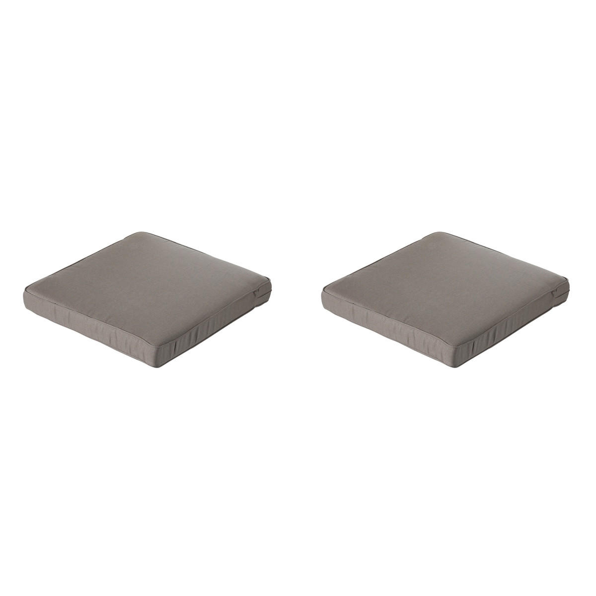 SITZKISSEN Rippe 73/73 cm 2er-Set - Braun, Textil (73/8/73cm) - Madison