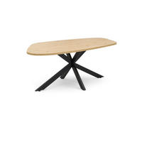 ESSTISCH Elenya 200x77x100 Metall+Holzwerkstoff Schwarz/Asteiche - Schwarz/Eiche Artisan, Holzwerkstoff (200/100/77cm) - 58aufmkessel