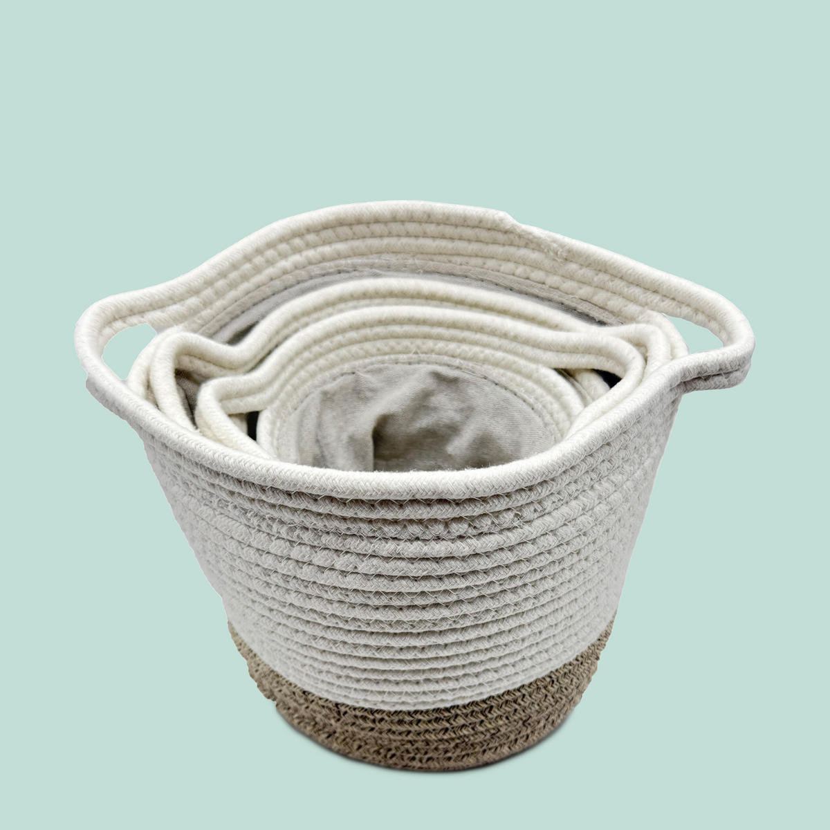 3XKOŠÍKY na zemiaky - viacfarebná, textil - Relaxdays